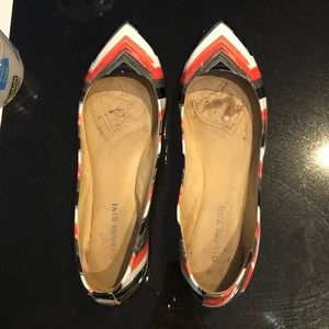 Fun black and coral flats